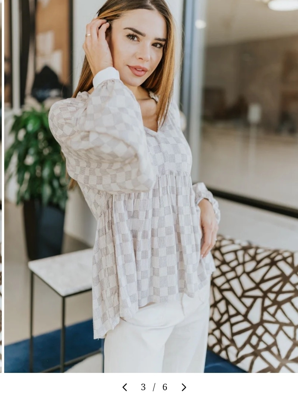 Lizard Thicket Check Yes Hippie Boho top
